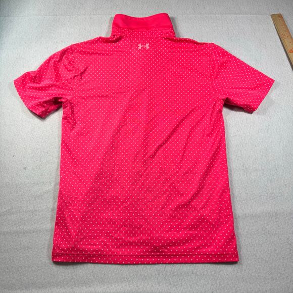 Women's Under Armour Golf Performance Polo Pink size Medium Loose fit - Picture 8 of 13